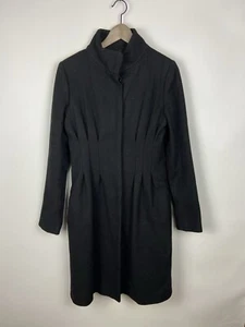 Vintage GIANFRANCO FERRE Womens Wool Black Coat Jacket Sz 30/44 - Picture 1 of 19