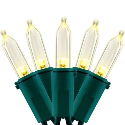 YULETIME 200 unidades luzes de Natal LED brancas quentes, 66 pés fio verde certificado UL - Imagem 1 de 4