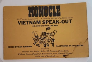 RARE Monocle Anti-war Mag Vol. 6 No. 4, 1965, satire, NY Herald Tribune - Imagen 1 de 7