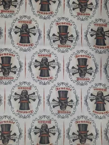Springs Creative Fabric Apothocary Arsenic Poison 1/2 Yard Halloween Gothic - Picture 1 of 5