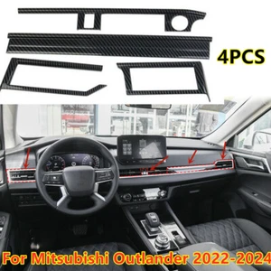 4x Tapira de fibra de carbono para tablero de instrumentos para Mitsubishi Outlander 2022-2024 - Imagen 1 de 4