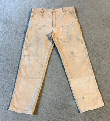 VTG Carhartt Men's Distressed Double Knee Carpenter Jeans - Measured Size 38x35 - Image 1 of 4