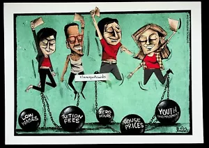 Cartoon drawing 2014 original political caricature Ben Jennings art artist - Picture 1 of 3