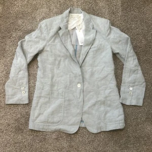 Forte Forte Womens Denim Blazer Jacket Light Blue Cotton Size 1 - Picture 1 of 22