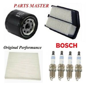 Tune Up Kit Air Cabin Oil Filters Spark Plugs For KIA SPORTAGE L4 2.4L 2014-2015
