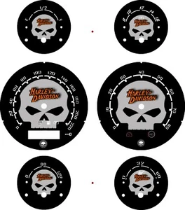 Harley Davidson ST Glide, FLTRX Road Glide placa frontal personalizada 2005-2013 HD Skull - Imagen 1 de 4