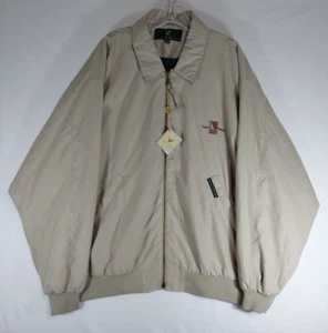 Lyle & Scott Harrington Jacket Mens Size Large Beige Bomber Full Zip Idaho - Picture 1 of 9