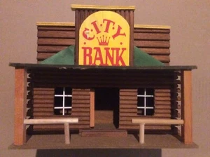 Timpo Hauser 1:32 Western Elastolin City Bank Fort Gebäude - Bild 1 von 4