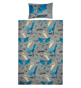 Copripiumone singolo DC Batman Flight set biancheria da letto reversibile blu - Foto 1 di 1