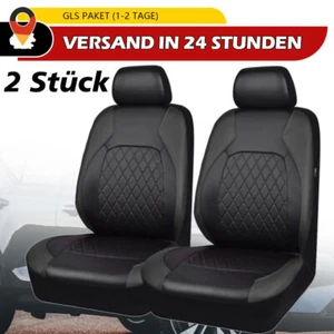 9 Stk. Schonbezüge Auto PKW Schwarz PREMIUM PU Kunstleder Sitzbezug Sitzbezüge - Bild 1 von 7