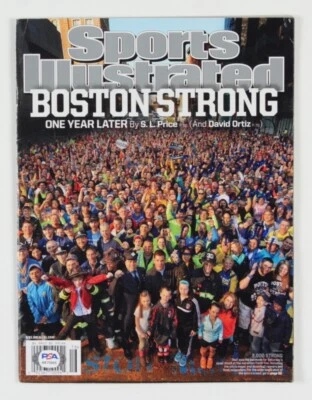 Meb Keflezighi Signed 2014 Sports Illustrated Magazine PSA DNA 3 Inscriptions! - Image 1 of 3