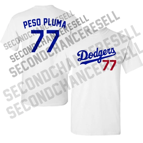 Los Angeles LA Dodgers Peso Pluma 77 Shirt Cover