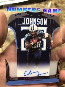 Chris Johnson AUTO On Card 2023 Panini Numbers Game Clear  #NG-CJO Titans NM/M