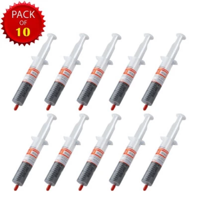 pack of 10pcs Thermal Paste 30g Compound Grease Syringe Silver CPU Chip Heatsink - Image 1 of 4