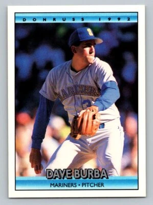 1992 Donruss   #566 Dave Burba  Seattle Mariners - Image 1 of 2