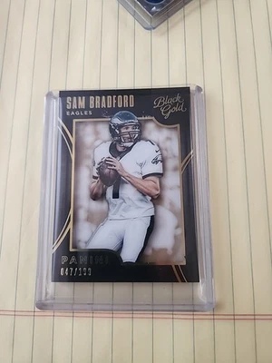 2015 Panini Black Gold Sam Bradford /199 Eagles - Image 1 of 2