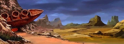 Transformers Vintage G1 Masterpiece Studio Series Dinobot Ark Diorama Backdrop 1 - Image 1 of 4