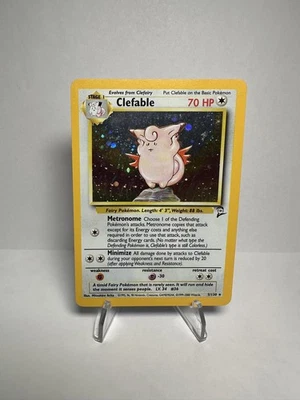 Pokémon TCG Clefable Base Set 2 5/130 Holo Unlimited Holo Rare WOTC - LP/NM - Image 1 of 2