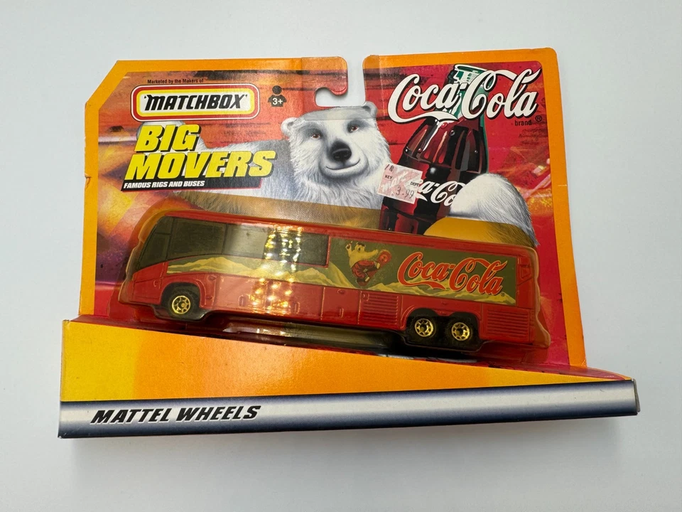 Vintage Matchbox Big Movers Coca-Cola Bus Mattel Wheels  - Image 1 of 1