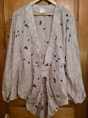 Vestido para mujer Free People Beach alto bajo cuello en V púrpura modal talla L1 Foto 1 de 4