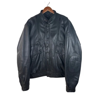 Vintage Hein Gericke Motorcycle Leather Jacket Men's Size 52 Quilted Lined - Image 1 of 4