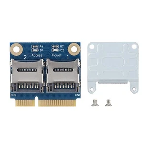 Mini PCIe To Dual Micro Secure Digital Memory Adapter Card Converter Extender FY - Afbeelding 1 van 7