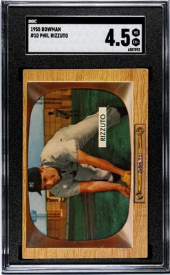1955 Bowman #10 Phil Rizzuto (SGC 4.5) - Imagem 1 de 2
