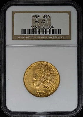 1932 Indian $10 NGC MS64 - Image 1 of 4