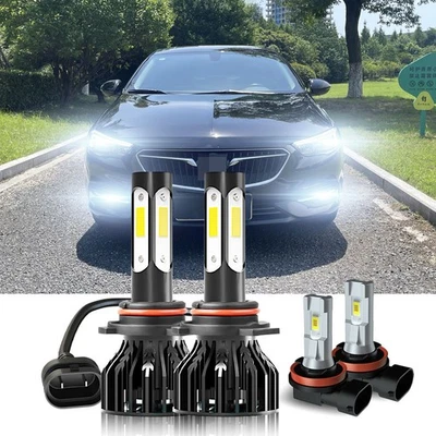 For Buick Envision 2019-2016 6000K 9012 H11 LED Headlight+Fog Light Bulbs White - Image 1 of 4
