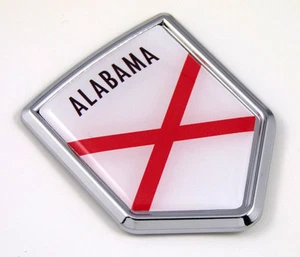 Alabama USA State Flag Car Chrome Emblem Decal Sticker cars bikes laptops - Foto 1 di 2