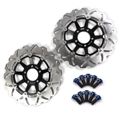 Rotores de freno delanteros discos y pernos de montaje tornillos para Suzuki GSXR 750 1988-1995 Foto 1 de 4