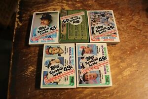 1982 TOPPS CELLO PACK LOT - 5 PACKS - ALL 28 CARD PACKS. NICE CLEAN lj
