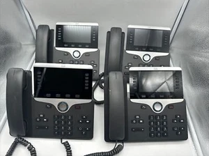 Lot of 4 Cisco 8841 CP-8841 VoIP IP Color Display Charcoal Business Phones - Picture 1 of 5