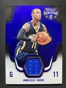 2015-16 Totally Certified Jersey Blue #TCM-ME Monta Ellis 9/99 Indiana Pacers