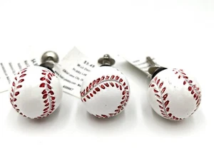 Hardware Kommode Schublade oder Schrank Tür Zugknopf Baseball Softball Sport Thema - Bild 1 von 10