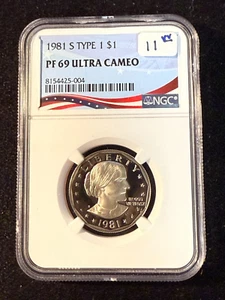1981 S TYPE 1 SUSAN B ANTHONY NGC PF 69 ULTRA CAMEO - Picture 1 of 4