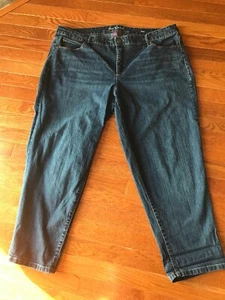 PAIR of Gloria Vanderbilt Crop Stretch Jeans 18W Plus Excellent Used Shape - Picture 1 of 8