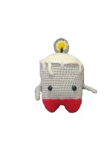 Handmade Knitted Soft Stuffed Toy Animals : Candle CLAUS - Picture 1 of 3