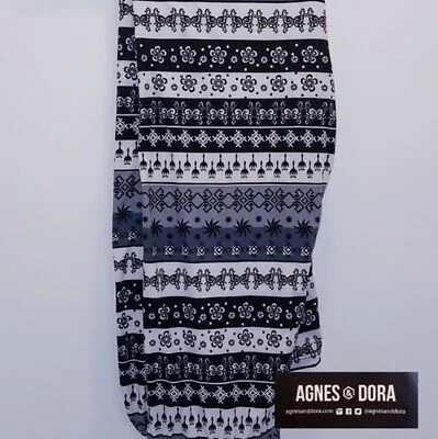 Agnes and Dora Leggings Women's Size Small Medium S/M Black Gray White - Image 1 of 4