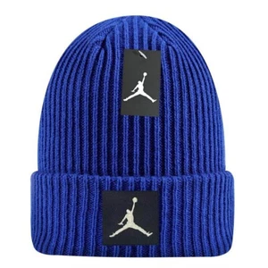 Jordan Jump Logo Men's Casual Sports Adult Beanie Blue Winter Warm Knit Hat Cap - Picture 1 of 1