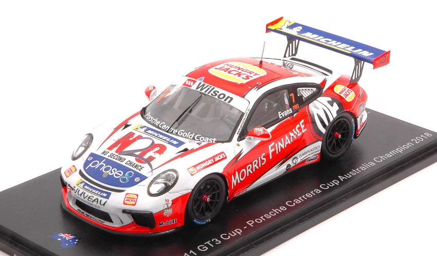 Modellino auto scala 1:43 Spark Model PORSCHE 911 GT3 CARRERA CUP AUSTRALIA - Immagine 1 di 1