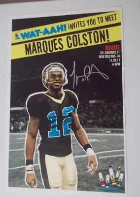 New Orleans Saints MARQUES COLSTON autographed signed 2011 poster - Image 1 of 4
