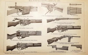 1897 Antica Stampa = FUCILI ANTICHI = Armi Militaria = OLD PRINT# - Picture 1 of 2