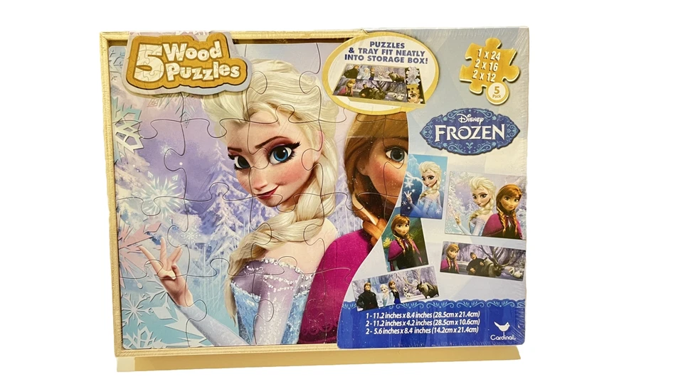 Disney Frozen 5 Wood Puzzles Cardinal