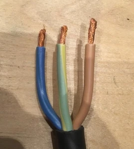 EV Hartgummi Flexkabel 6 mm schwarz Tri-Flex pro m 3-adrig Herd Kochfelder HO7RNF - Bild 1 von 3