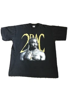 Vintage Tupac Shakur 2PAC Thug Life Black T-Shirt BIG & TALL XL - Pro Tag - Picture 1 of 9