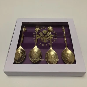 Royal Collection Trust Spoon Set Platinum Jubilee Queen Elizabeth Crown Scepter - Picture 1 of 7