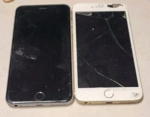 Lot 2x Apple iPhone 6s Plus A1687 Gold 64GB A1524 Gray No Power - FOR PARTS - Picture 1 of 4