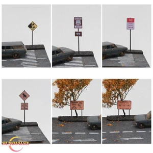 1:64/72 Diorama Road Sign Model City Street Railroad Layout Scene Display Model - Picture 1 of 48