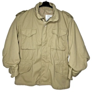 TRU-SPEC Men's Large Reg Cold Weather Hooded Field Coat Khaki Tan US Military - Picture 1 of 14
